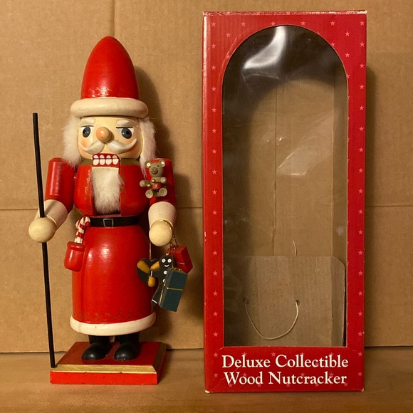 1980’s Vintage Santa Wooden Nutcracker in Box - Picture 1 of 5